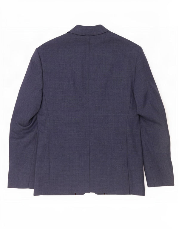 Jaqueta blazer masculina Zara com 2 botões UE 52 grande azul poliéster