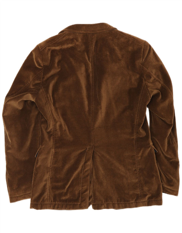 Jaqueta blazer masculina de veludo com 2 botões Joop IT 46 algodão marrom pequeno