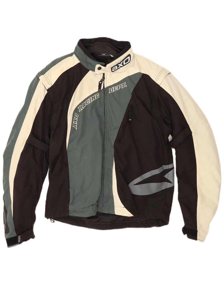 Jaqueta masculina AXO Graphic Racer UK 44 2XL poliéster colorblock preto