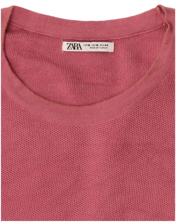Camiseta masculina Zara XL rosa