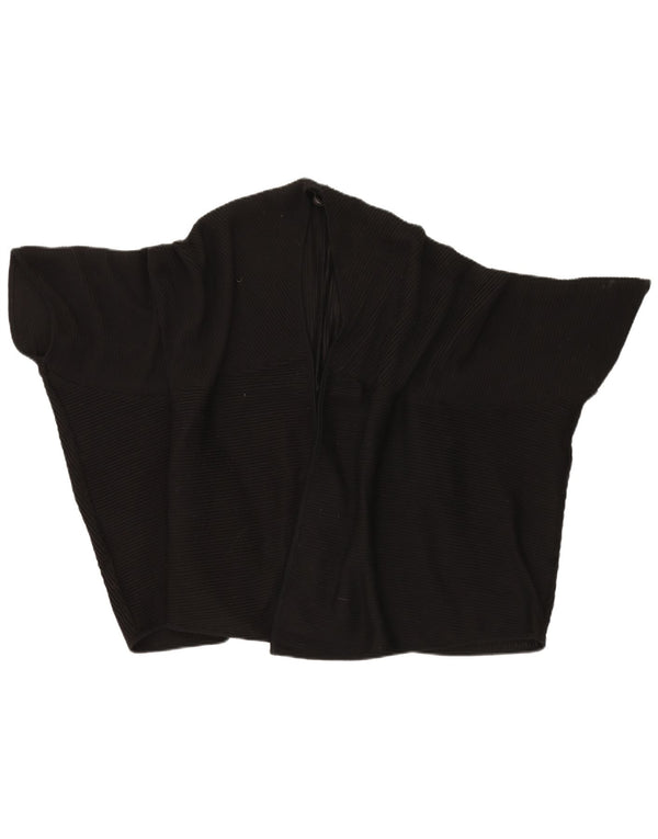 Zara Womens Oversized Poncho Cardigan Top Reino Unido 14 Médio Preto