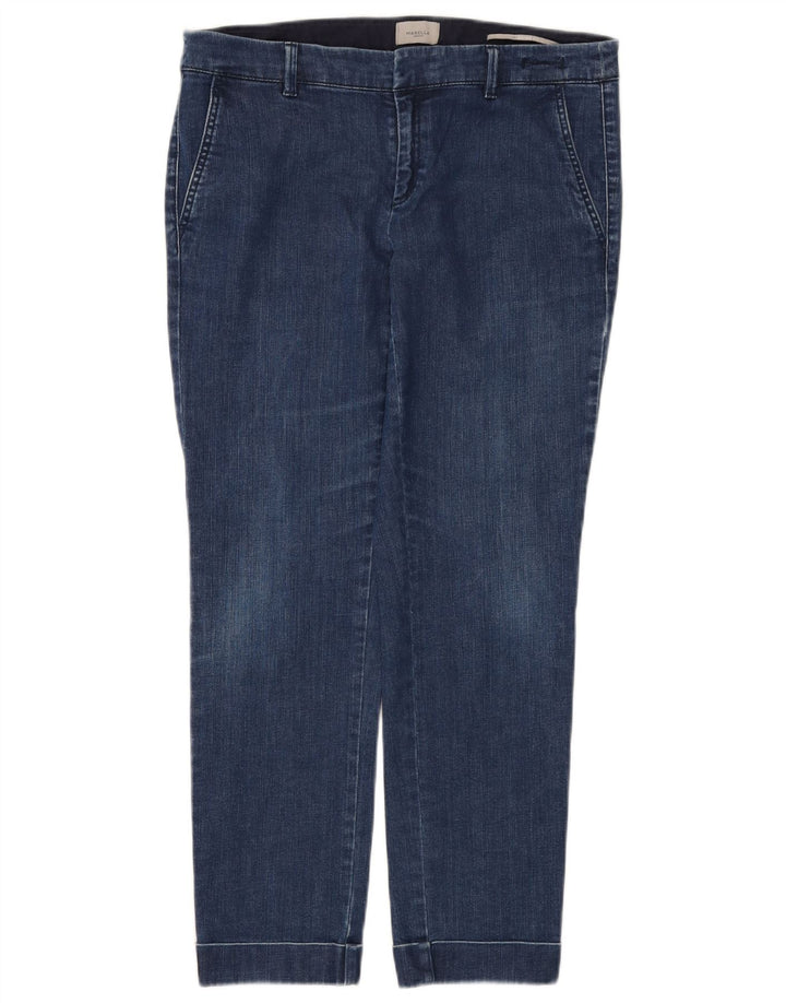 Marella Jeans Slim Feminino UK 12 Médio W32 L27 Azul Algodão