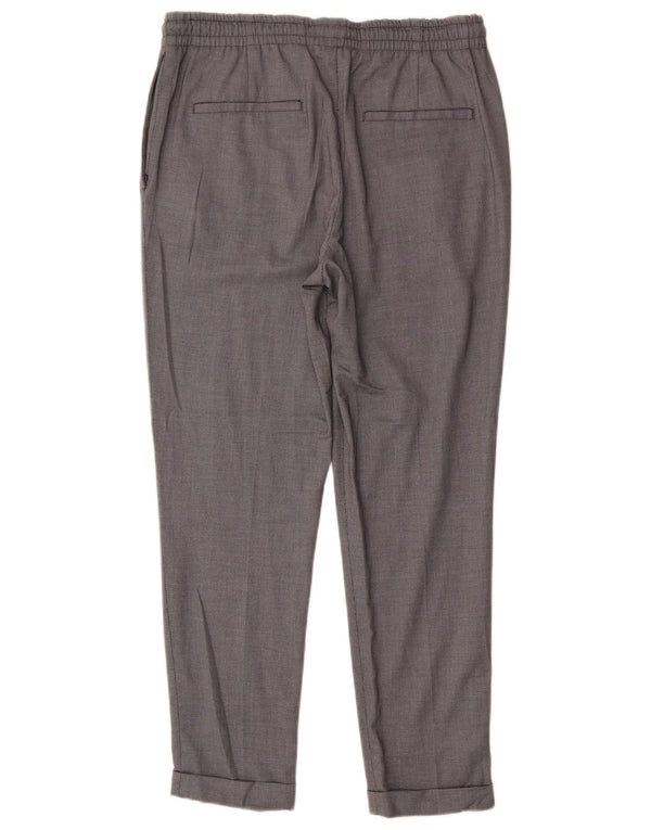 Calça Chino Slim Feminina Zara Grande W32 L28 Poliéster Cinza