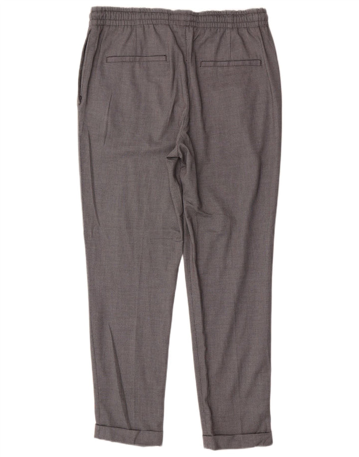 Calça Chino Slim Feminina Zara Grande W32 L28 Poliéster Cinza