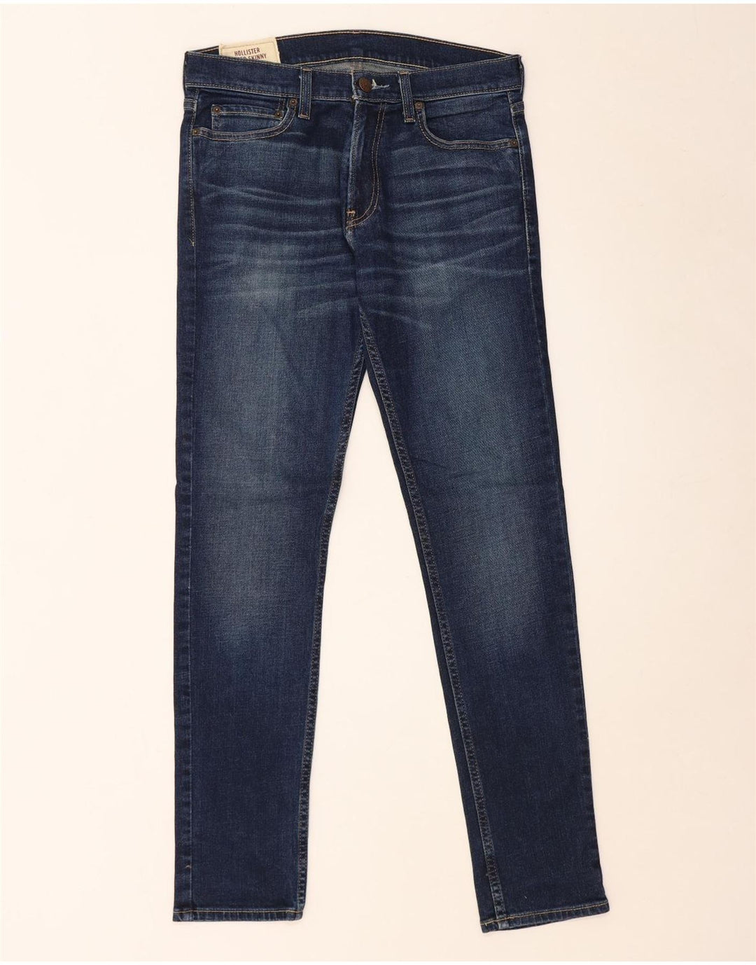 Calça jeans feminina super skinny Hollister W31 L32 azul