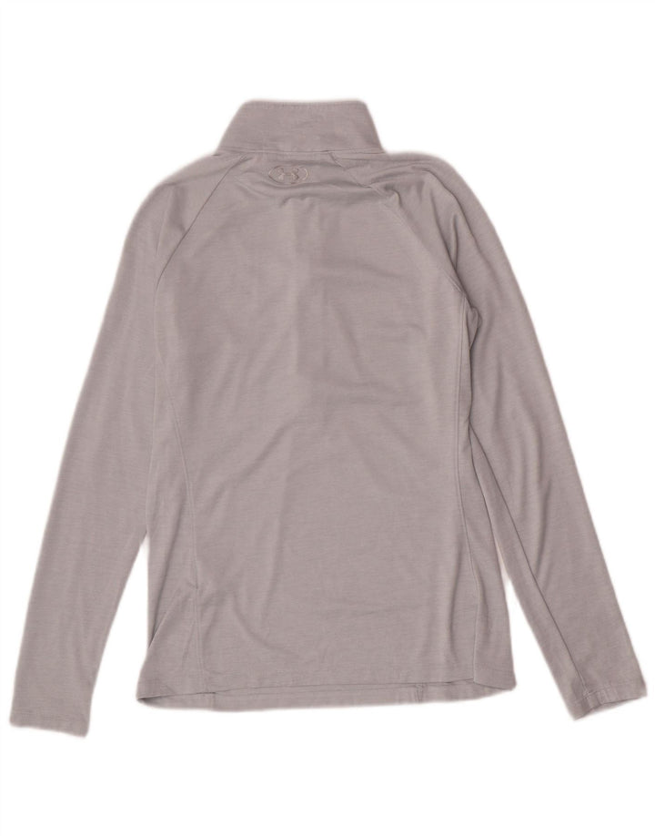 Under Armour Womens Heat Gear Pulôver Treino Top Reino Unido 10 Pequeno Cinza