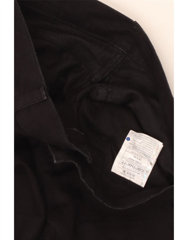Calça jeans slim feminina CARHARTT W28 L32 algodão preto