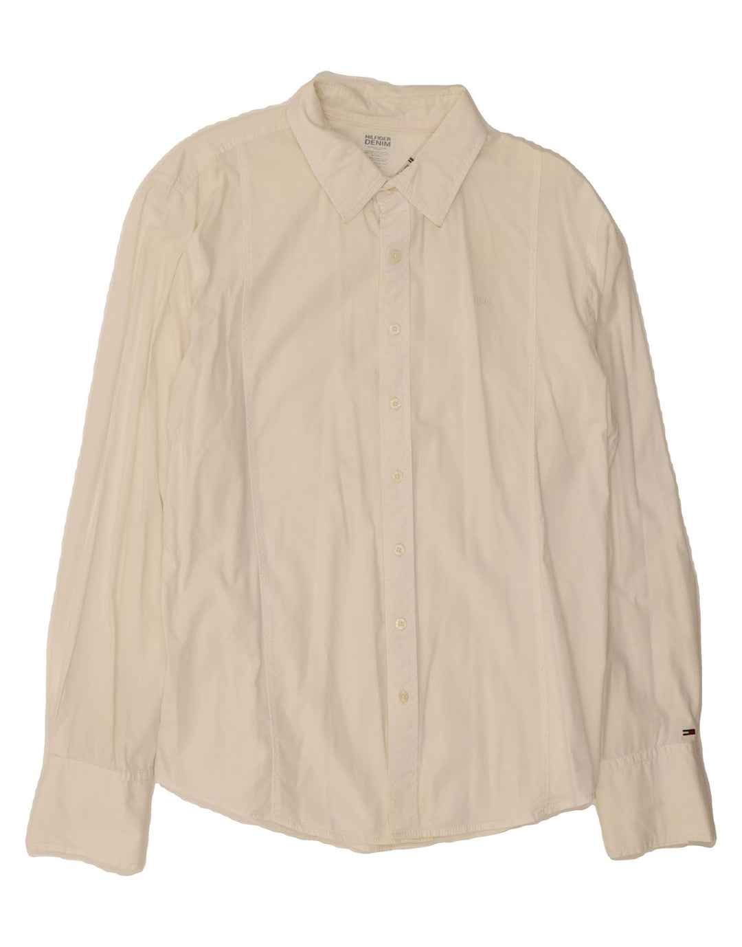 TOMMY HILFIGER Mens Shirt 2XL White Vintage Tommy Hilfiger and Second-Hand Tommy Hilfiger from Messina Hembry 