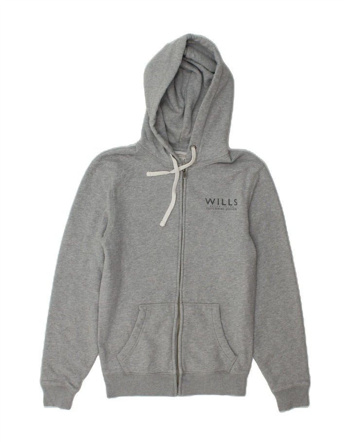 JACK WILLS Mens Classic Fit Zip Hoodie Sweater XS Grey Cotton Vintage Jack Wills and Second-Hand Jack Wills from Messina Hembry 