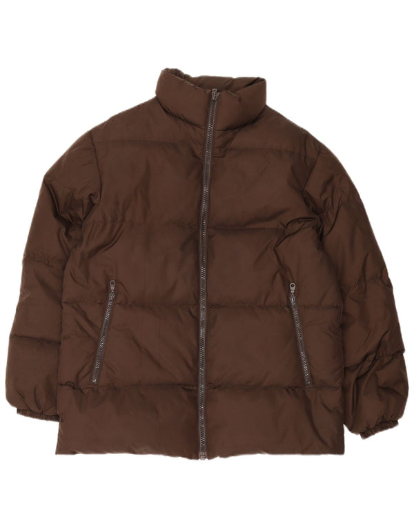 Jaqueta acolchoada masculina Benetton UK 38 poliamida marrom médio