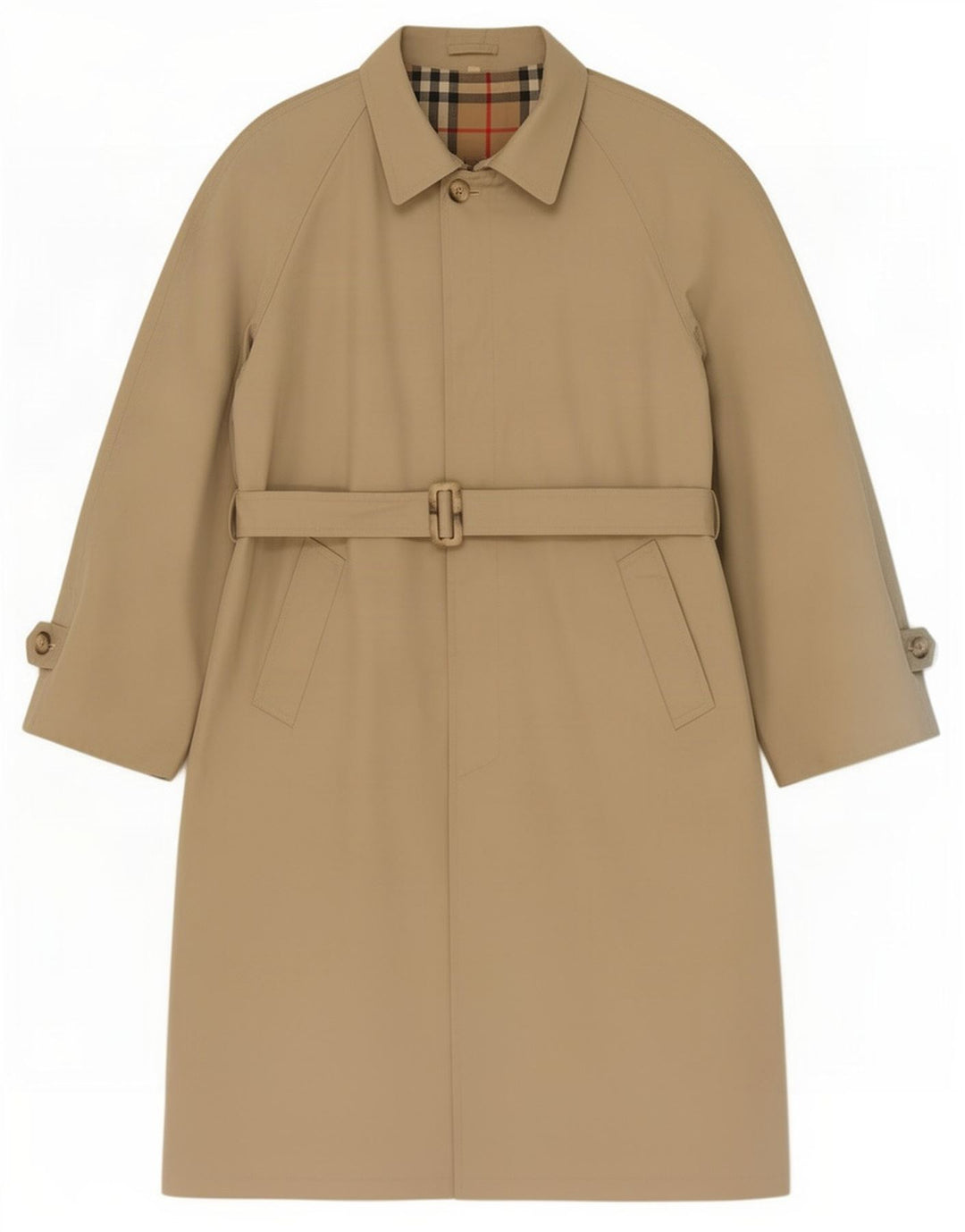 Trench Coat Vintage Masculino IT 50 Grande Poliéster Bege