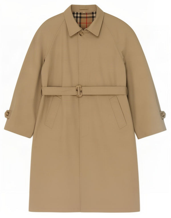 Trench Coat Vintage Masculino IT 50 Grande Poliéster Bege