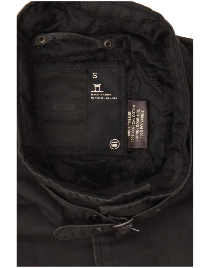 Jaqueta bomber feminina de manga curta G-Star UK 10 algodão preto pequeno