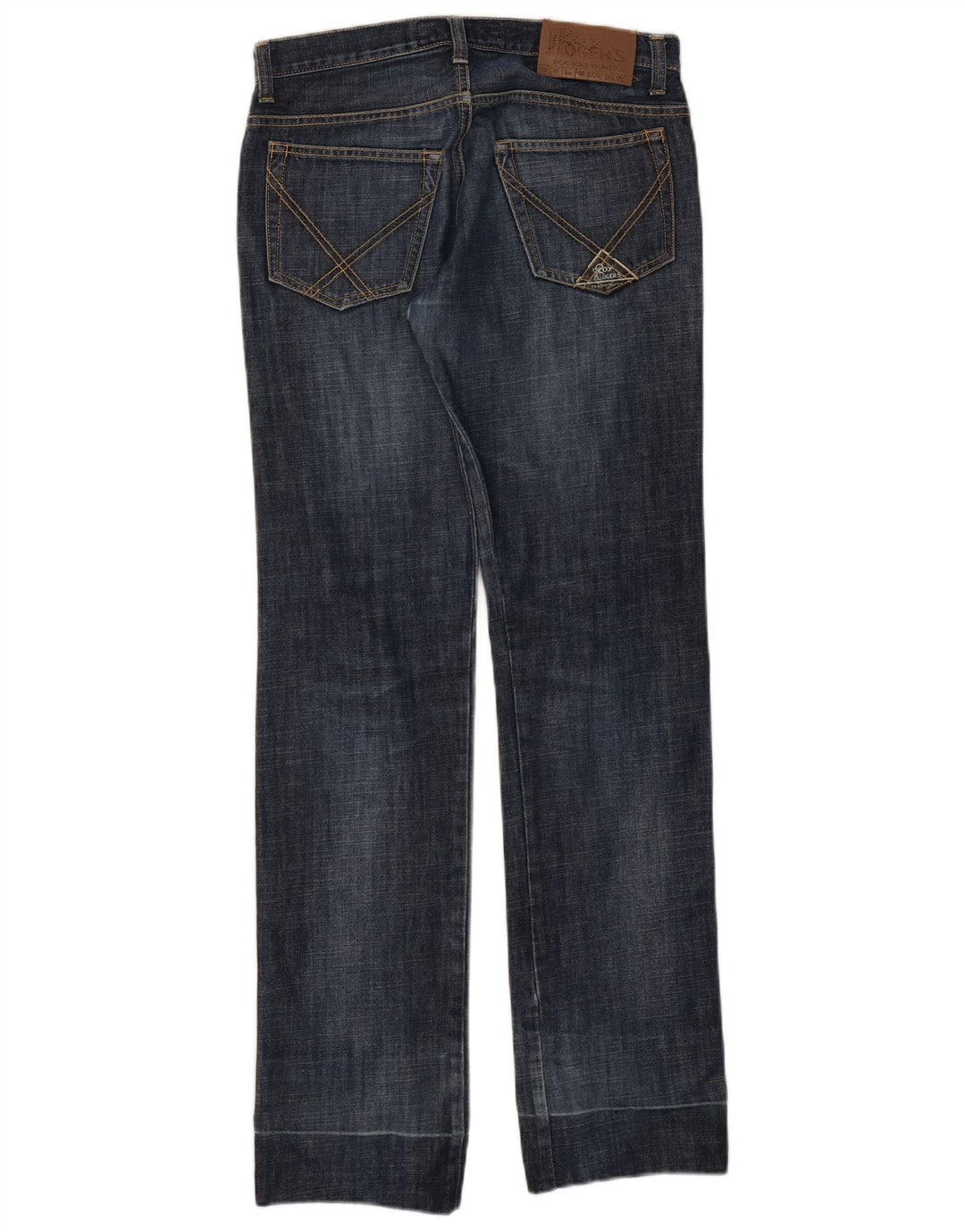 Calça jeans reta feminina Roy Rogers W32 L33 azul marinho