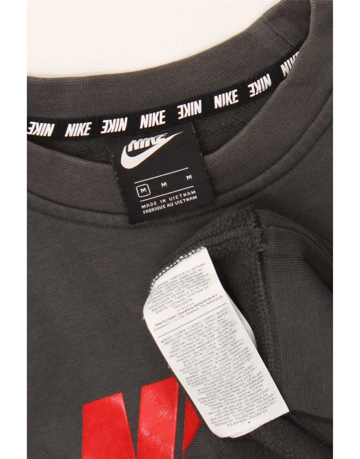 Moletom gráfico masculino Nike Jumper cinza médio algodão colorblock