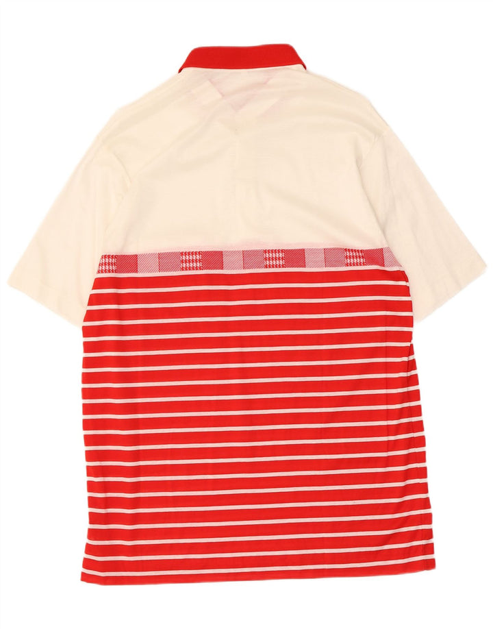 Pulôver masculino vintage de manga curta Camisa grande algodão colorido branco