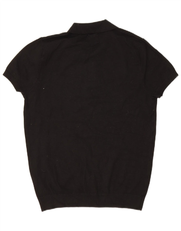 Camisa polo masculina Zara média preta
