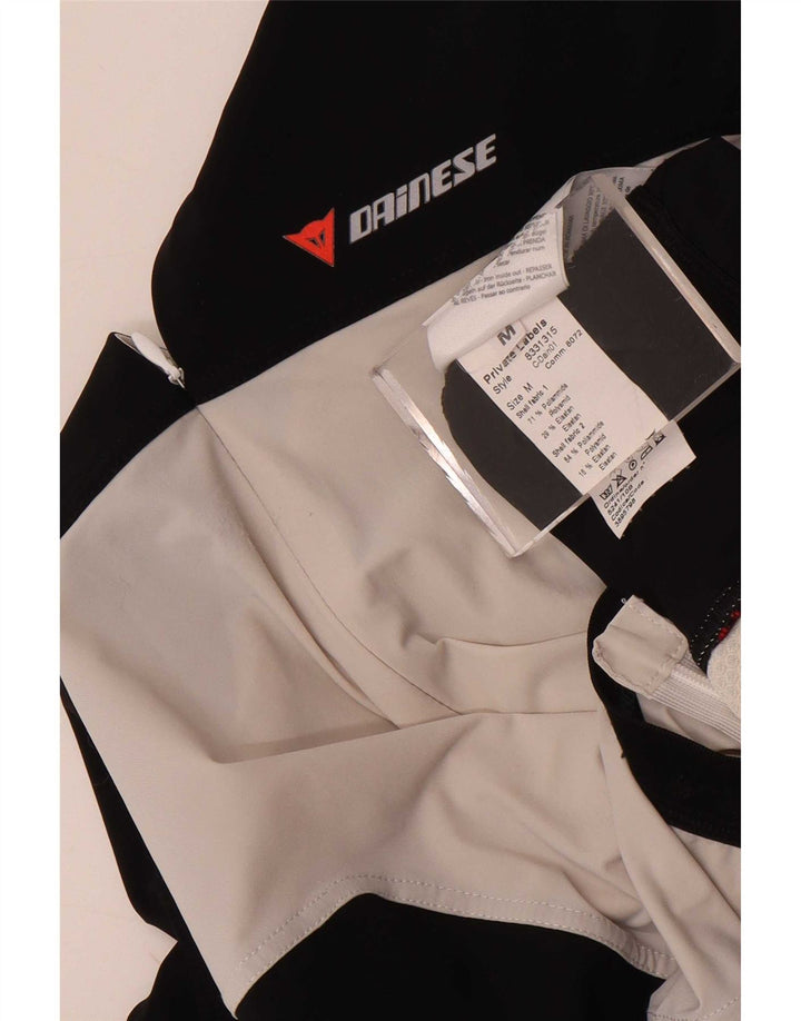Dainese Camiseta masculina de manga curta com zíper e gola em bloco colorido preto médio