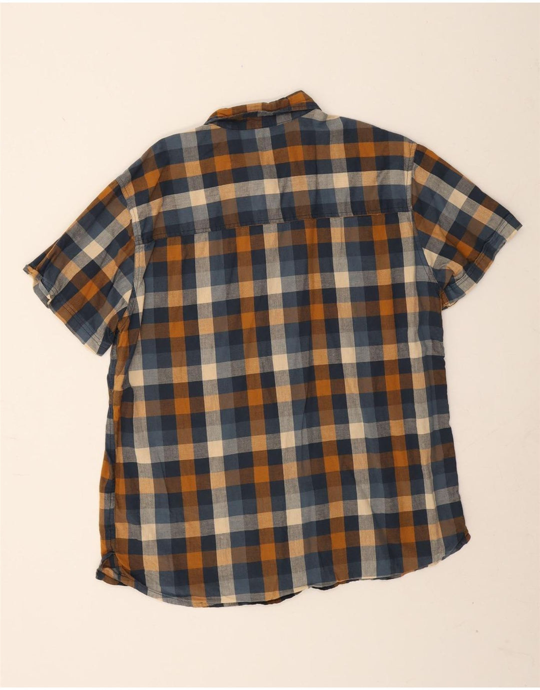 Camisa masculina de manga curta Mountain Warehouse XL algodão xadrez multicolorido