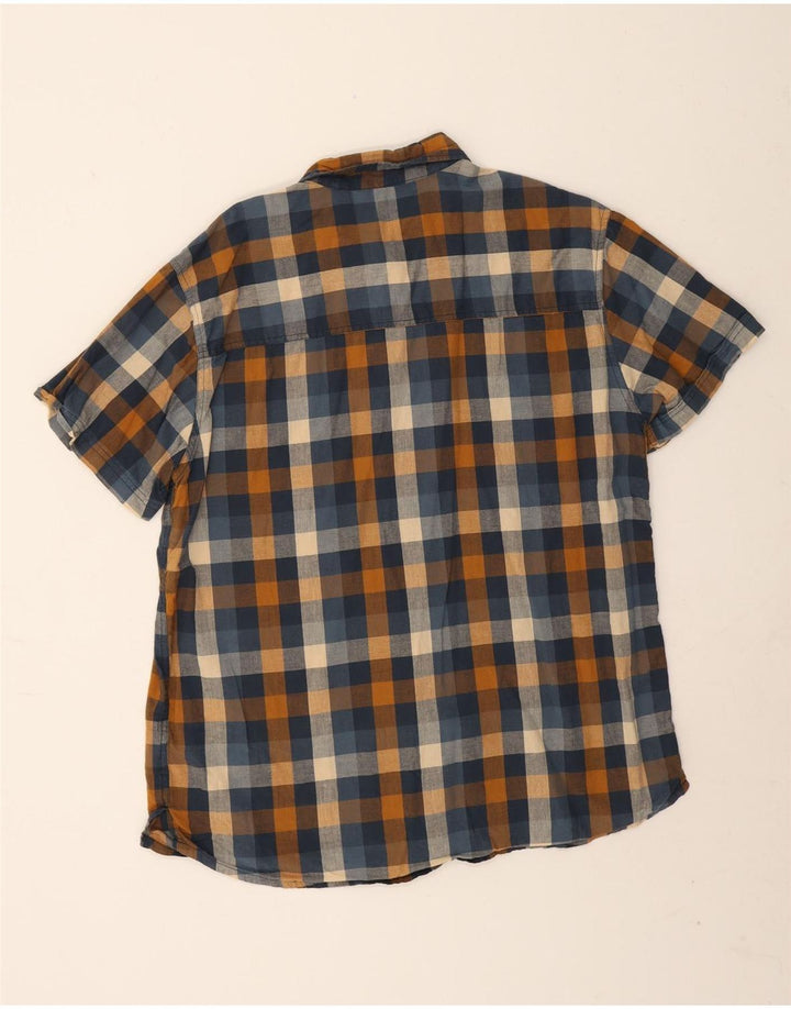 Camisa masculina de manga curta Mountain Warehouse XL algodão xadrez multicolorido