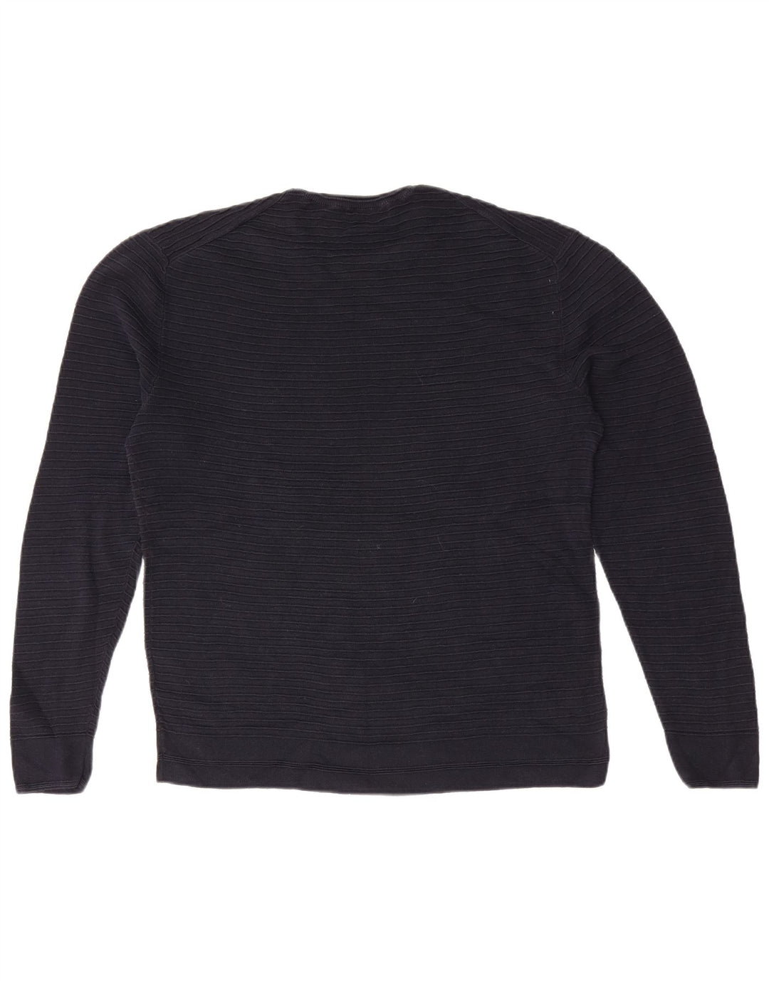 Suéter masculino French Connection com gola redonda e algodão azul marinho médio