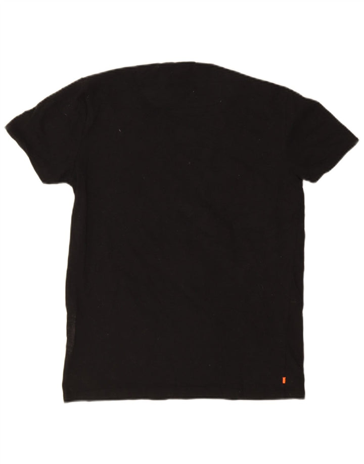 Camiseta masculina Superdry Slim Fit Top Médio Algodão Preto