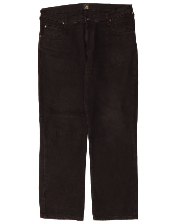 Lee Mens Brooklyn Comfort Straight Jeans W36 L30 Algodão Preto