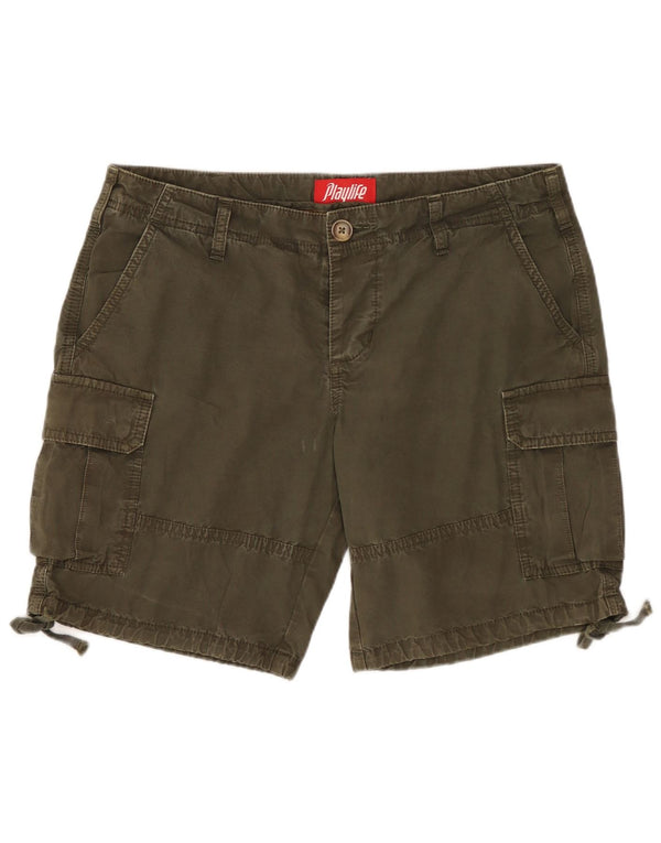 Shorts cargo feminino Playlife IT 44 médio W32 cáqui