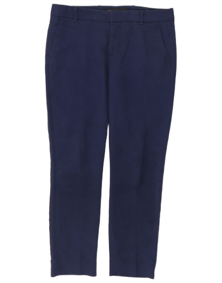 Zara Calça Chino Feminina Slim Médio W28 L28 Azul Marinho
