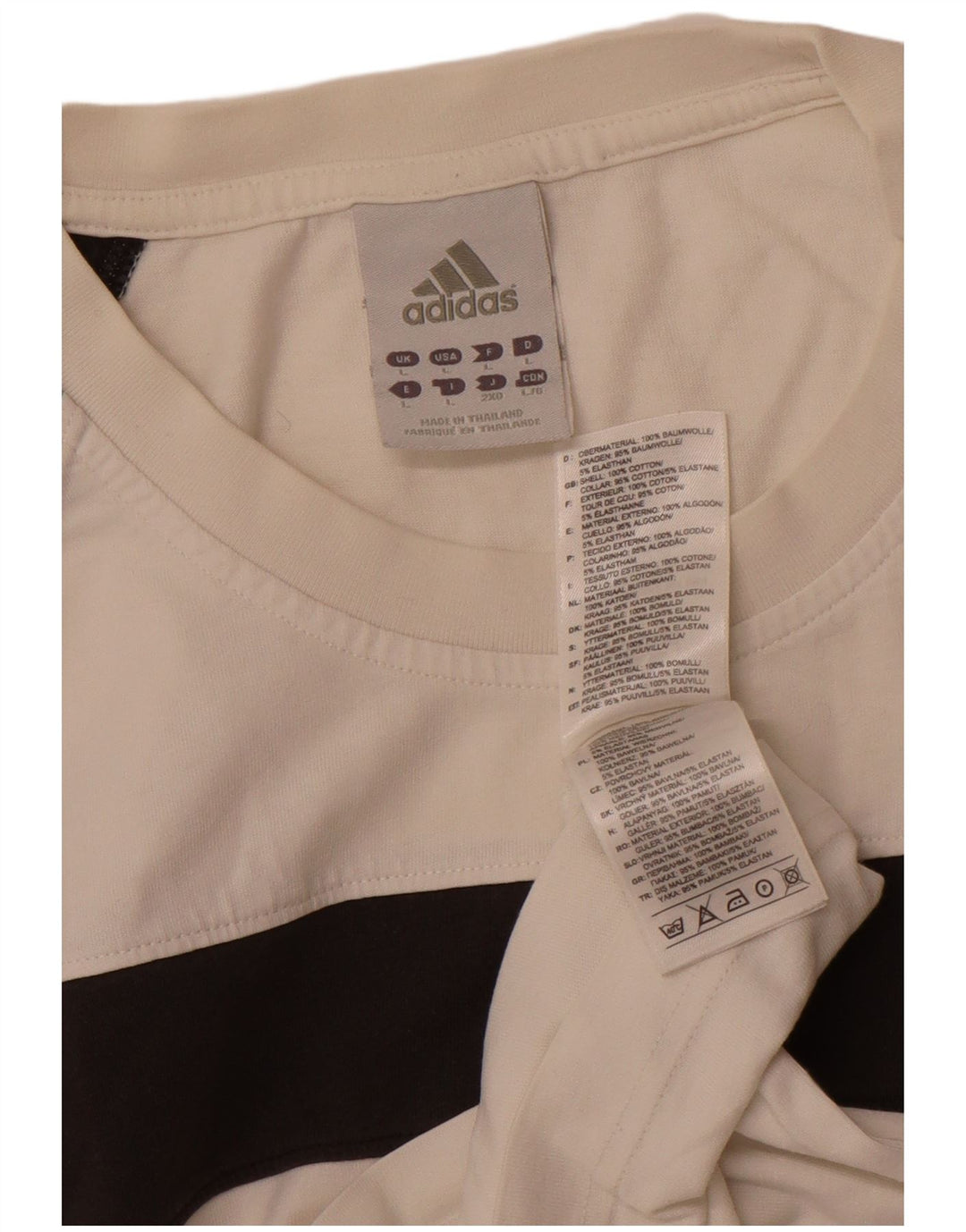 Adidas Mens Colete Top Grande Branco Colourblock Algodão