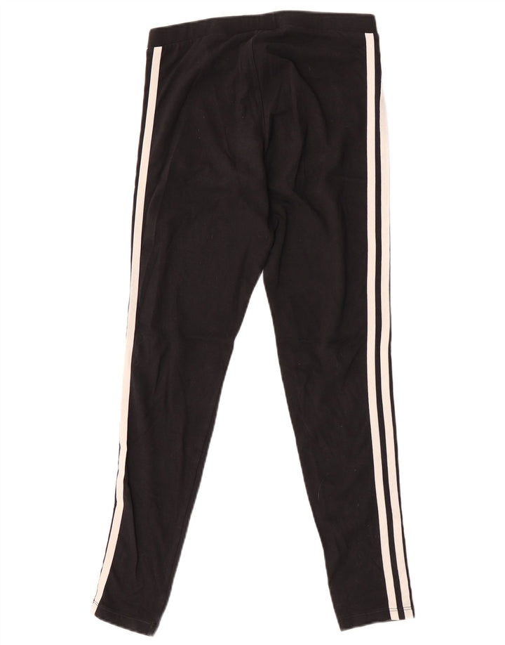 Leggings Adidas Femininas UK 10 Pequenas Algodão Preto