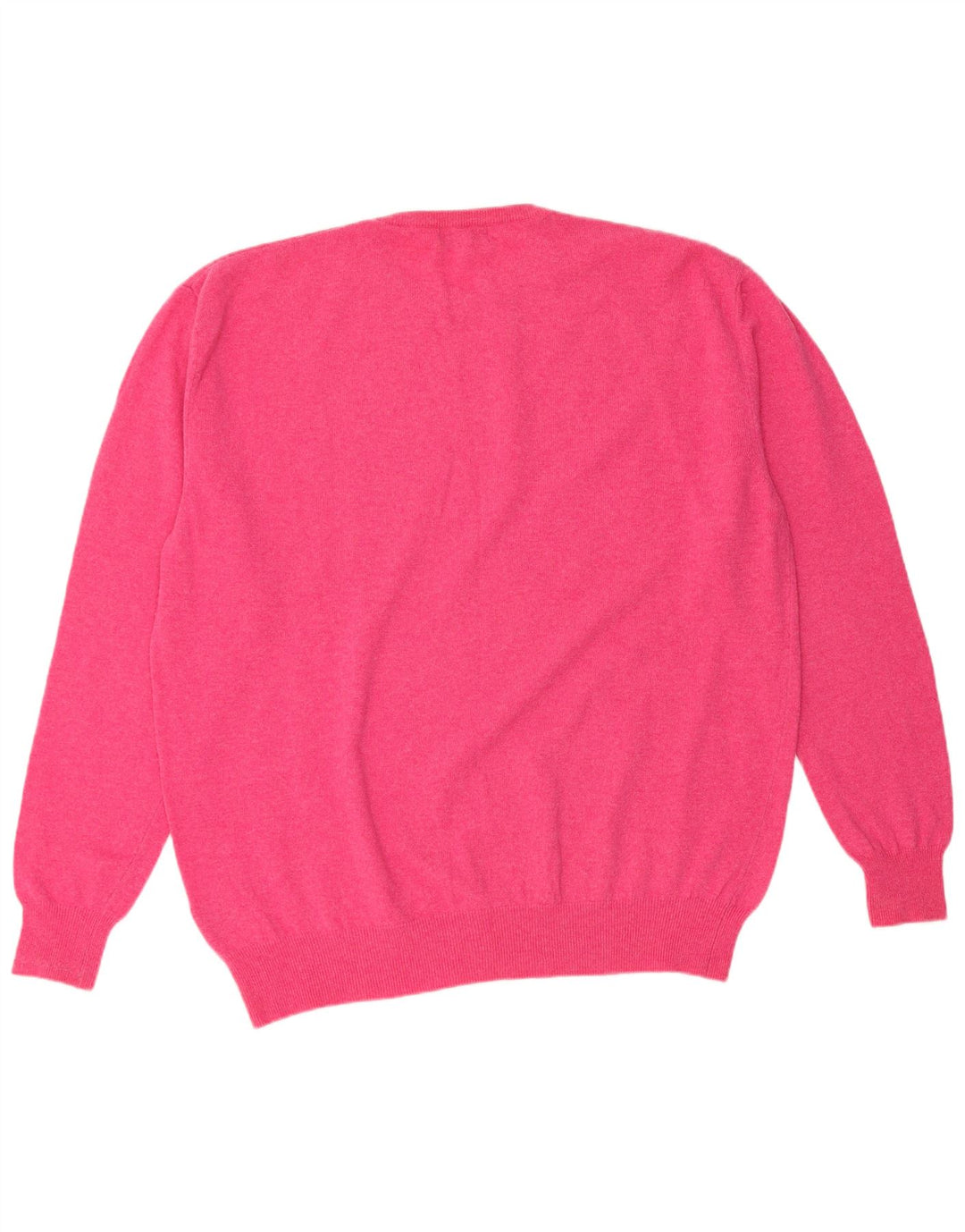 Suéter feminino KAPPA com gola redonda UK 22 3XL lã de cordeiro rosa