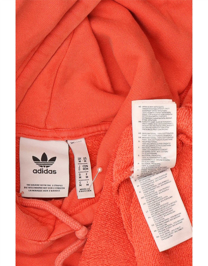 Adidas Mens Hoodie Jumper Médio Algodão Laranja