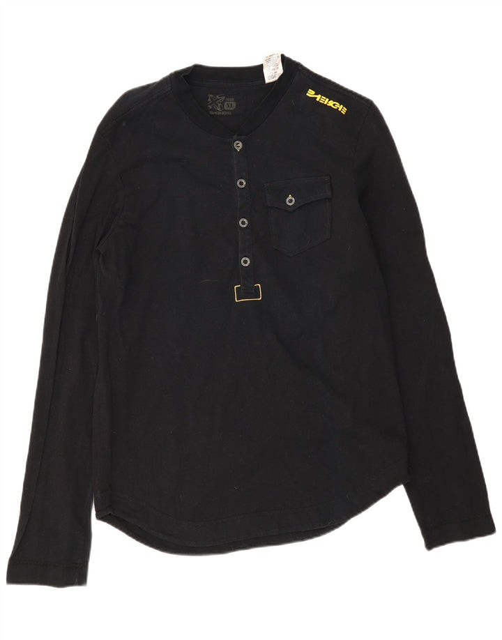 Energie Mens Top Manga Longa XL Algodão Preto