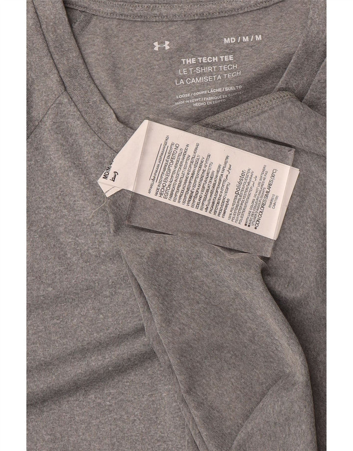 Camiseta masculina UNDER ARMOUR poliéster cinza médio