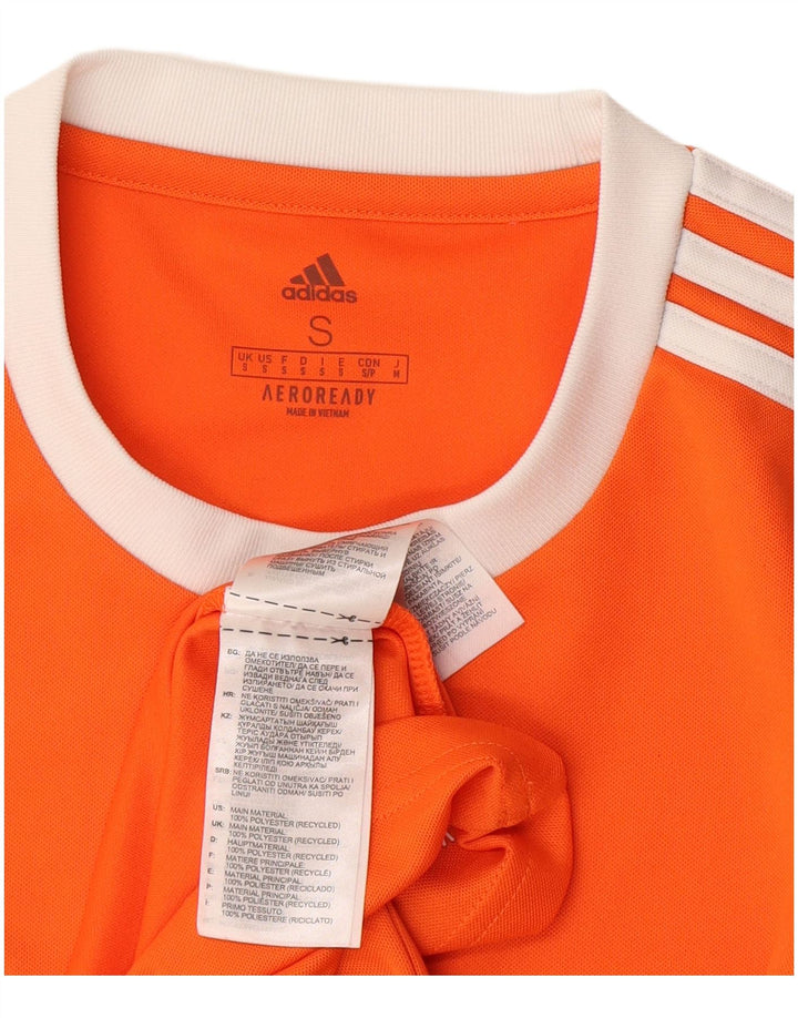 Adidas Mens Aeroready Camiseta Top Pequeno Laranja Poliéster