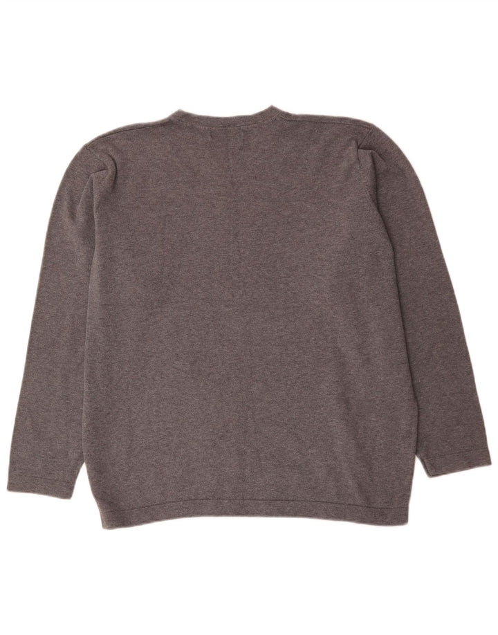 Suéter masculino Marks & Spencer com decote em V XL algodão cinza