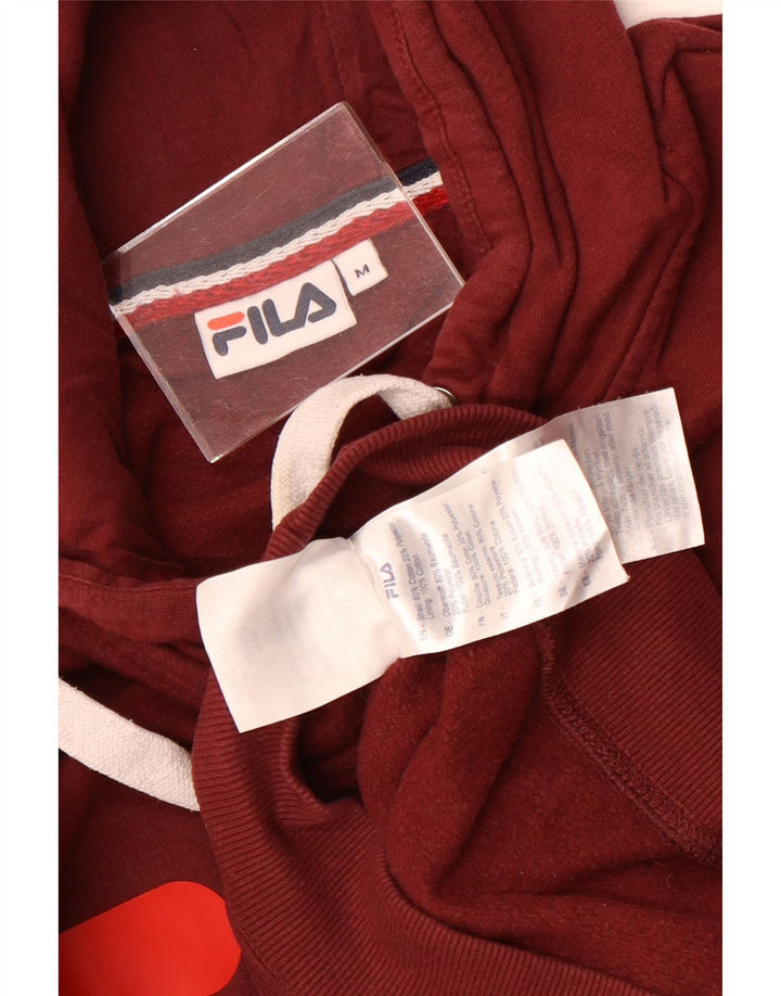 Fila Mens Graphic Hoodie Jumper Médio Algodão Marrom