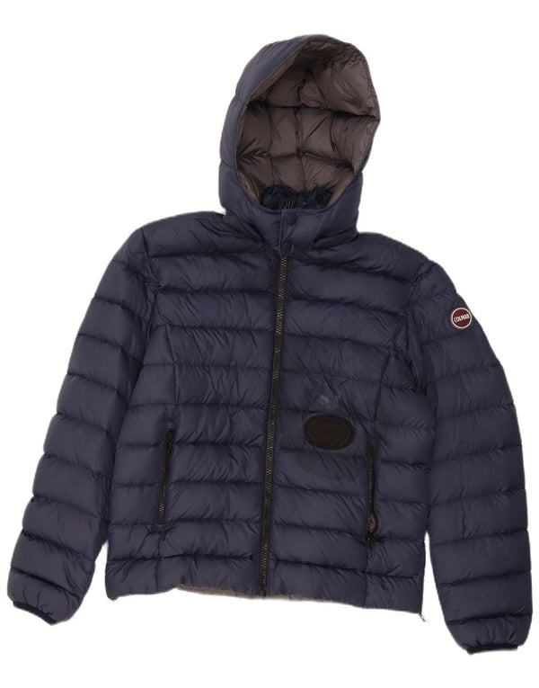 Jaqueta masculina acolchoada com capuz Colmar IT 46 pequena poliamida azul marinho