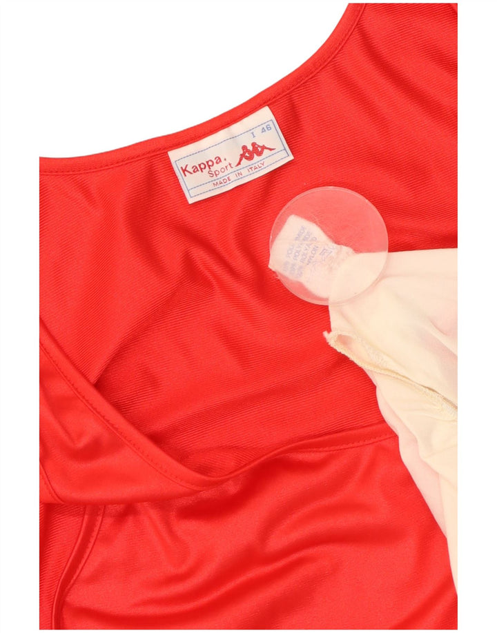 Conjunto gráfico feminino Kappa de 2 peças IT 46 grande bloco colorido vermelho poliamida