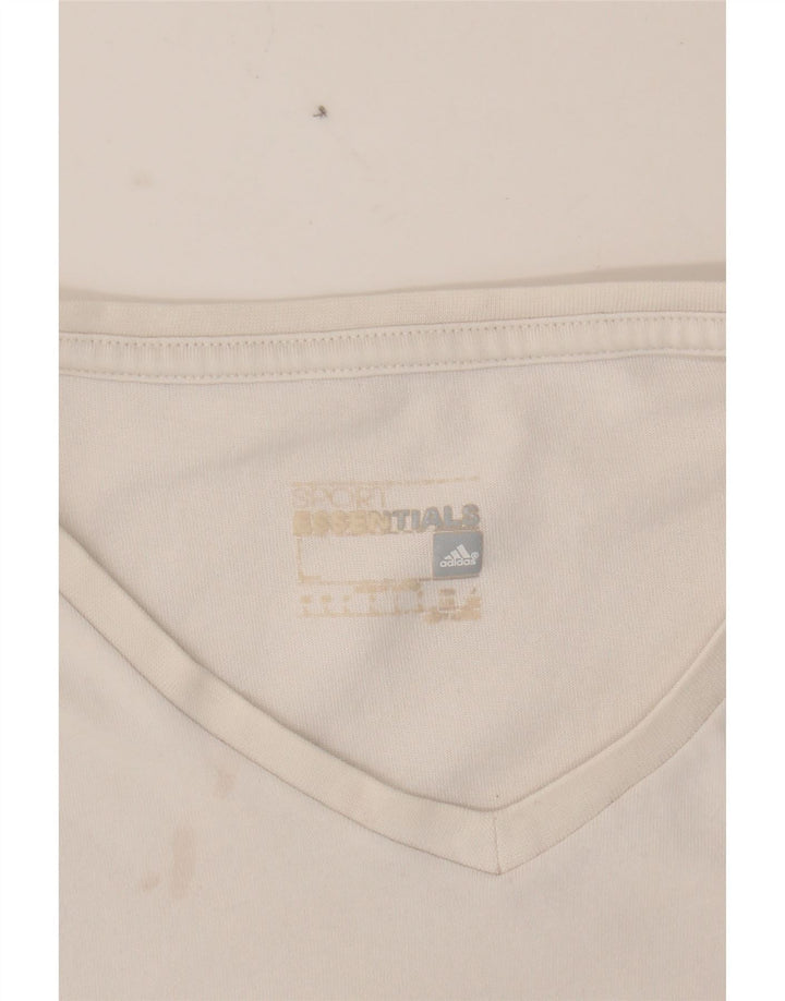 ADIDAS Mens Climalite T-Shirt Top Large White Cotton Vintage Adidas and Second-Hand Adidas from Messina Hembry 