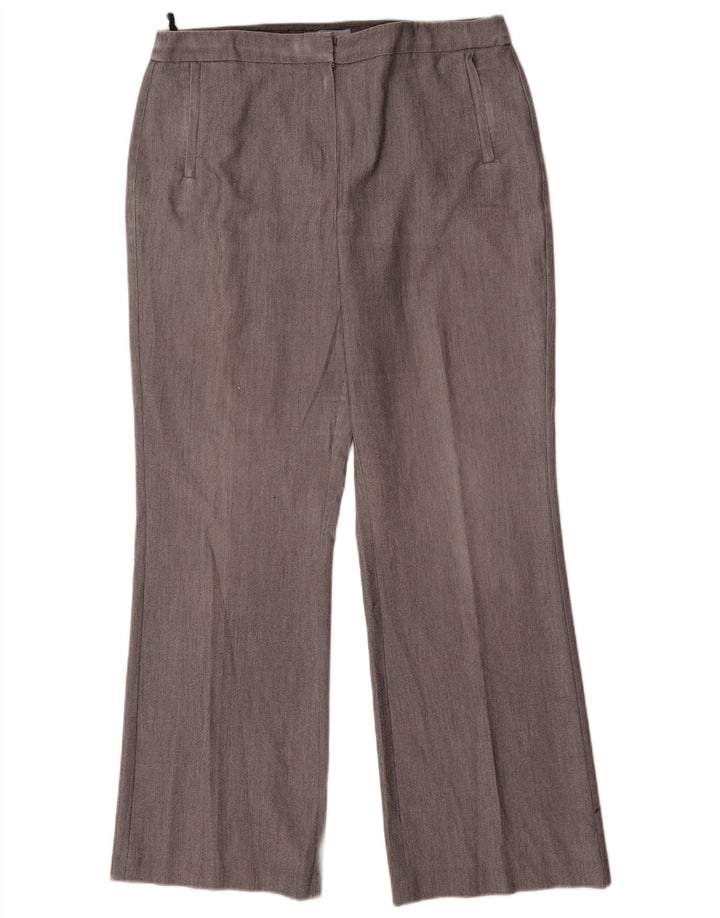 Calça feminina Marks & Spencer Bootcut Suit UK 16 grande W32 L32 cinza