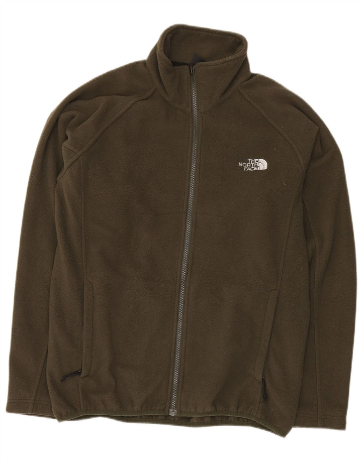Jaqueta de lã masculina THE NORTH FACE Reino Unido 36 poliéster cáqui pequeno