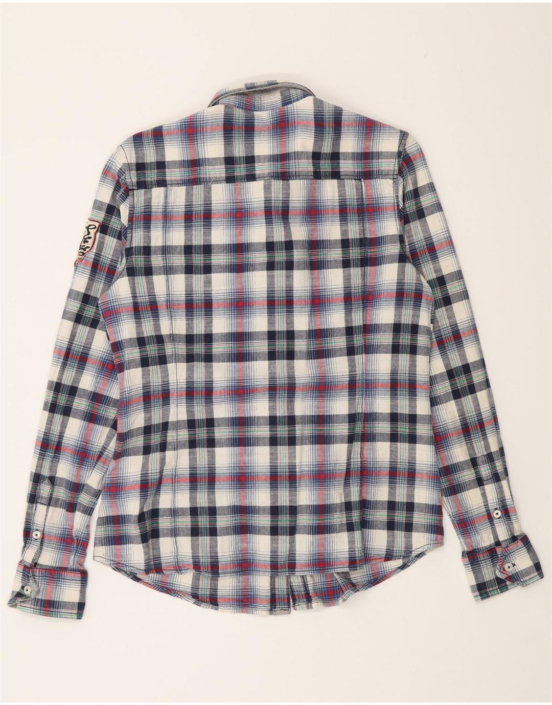 Camisa feminina de flanela gráfica Napapijri UK 14 grande xadrez multicolorida