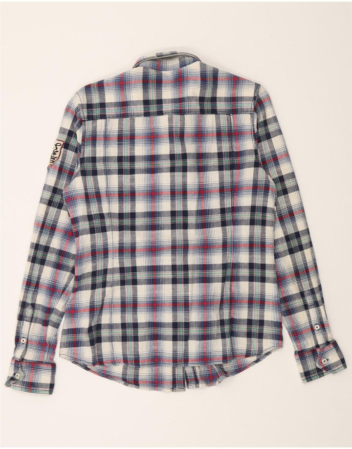 Camisa feminina de flanela gráfica Napapijri UK 14 grande xadrez multicolorida
