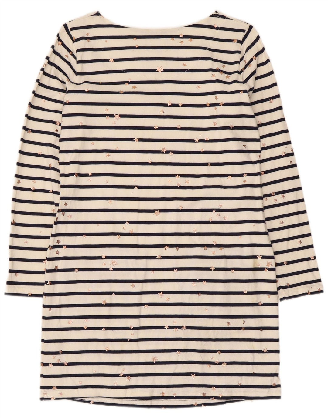 Vestido feminino Joules com bainha com padrão abstrato Reino Unido 10 listrado branco pequeno