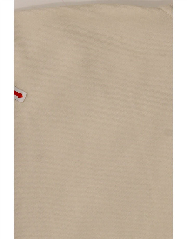 Suéter masculino REEBOK solto com zíper e gola em algodão branco médio