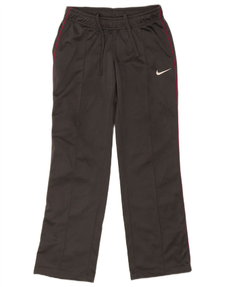 Calça de treino feminina Nike UK 10 pequena preta poliéster