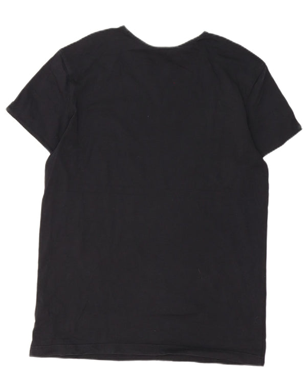 Camiseta gráfica masculina Reebok Top XL preto colorblock algodão