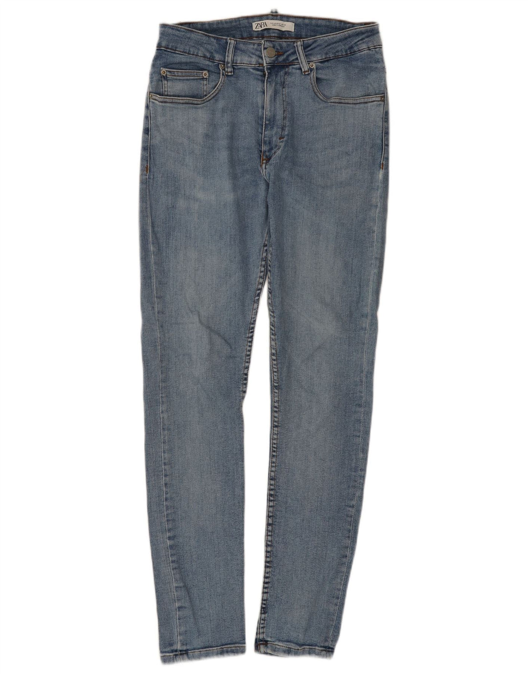 Zara Mens Slim Jeans EU 40 Médio W31 L30 Azul Algodão